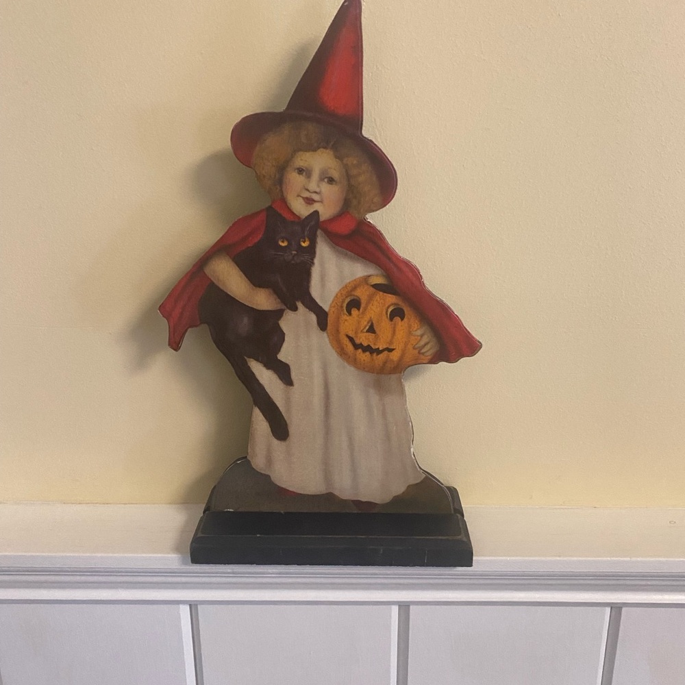 Vintage Halloween Witch Figurine